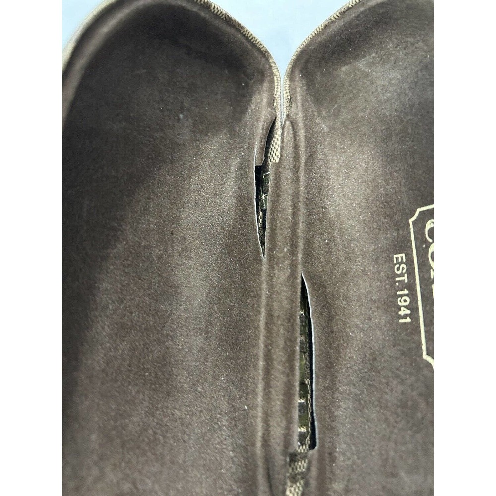 Coach Signature C Monogram Tan Brown Hard Clamshell Eye Glasses Sunglasses Case - Picture 5 of 11
